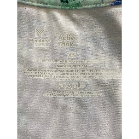 NWT Member's Mark Womens XS Active Tank Moisture Wicking Curved Hem - Picture 9 of 9